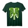 Grünes Skelett Brustkorb T-Shirt – Halloween Knochen Kostüm für Kinder und Erwachsene, perfekt für Party & Trick-or-Treat