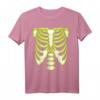 Grünes Skelett Brustkorb T-Shirt – Halloween Knochen Kostüm für Kinder und Erwachsene, perfekt für Party & Trick-or-Treat