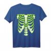 Grünes Skelett Brustkorb T-Shirt – Halloween Knochen Kostüm für Kinder und Erwachsene, perfekt für Party & Trick-or-Treat