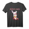 Böses Hasi Halloween Fasching Kostüm für Herren und Damen – Lustiges, Gruseliges T-Shirt mit Blut und Kettensäge für Karneval & Halloween