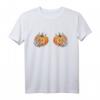 Lustiges Skelett Hände Kürbis Brüste Halloween Kostüm T-Shirt für Damen – Perfekt für Partys, Festivals & Halloween Veranstaltungen
