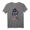 Gruselige Lady Sugar Skull Halloween Dia De Los Muertos T-Shirt – Spooky Kostüm für Halloween, Día de los Muertos & Feiertage