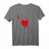 ACE OF HEARTS T-Shirt - Spielkarten Halloween Kostüm, Casino Geschenk & Valentinstag Geschenk für Poker- und Kartenliebhaber