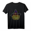 Leuchtender Kürbis mit Magierhut - Gruseliges Halloween T-Shirt für Horror- und Spaß-Fans