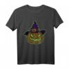 Leuchtender Kürbis mit Magierhut - Gruseliges Halloween T-Shirt für Horror- und Spaß-Fans