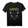 Vampurr Vampirkatze lustiges Halloween Tier T-Shirt – Perfekt für Katzenliebhaber, Kinder & Erwachsene als Kostüm oder Geschenk