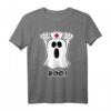 Boo! Halloween Krankenschwester T-Shirt mit Geisterdesign – Perfekt für Pflegepersonal und Halloween-Feiern im Krankenhaus