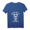 Böse Alte Frau unordentlicher Brötchenschädel Halloween T-Shirt mit V-Ausschnitt – Perfektes Geschenk für Halloween, Weihnachten & Erntedankfest