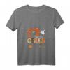 Damen Halloween Kostüm & Pyjama Pumpkin Spooky Mädchen T-Shirt mit V-Ausschnitt – Perfekt für Halloween-Partys und Gruselnacht