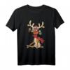 Lustiges Rentier Weihnachten - Festliches Christmas Geweih Kurzarm T-Shirt für Familie & Freunde, perfekt für Fotos & Geschenke