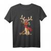 Lustiges Rentier Weihnachten - Festliches Christmas Geweih Kurzarm T-Shirt für Familie & Freunde, perfekt für Fotos & Geschenke