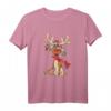 Lustiges Rentier Weihnachten - Festliches Christmas Geweih Kurzarm T-Shirt für Familie & Freunde, perfekt für Fotos & Geschenke