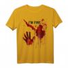 I'm Fine Bloody Hand Blood Stained Blood Splatter Halloween T-Shirt – Lustiges Horror-Design mit Blutspritzern für Gruselfans, Gruppen & Last-Minute Kostüme