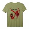 I'm Fine Bloody Hand Blood Stained Blood Splatter Halloween T-Shirt – Lustiges Horror-Design mit Blutspritzern für Gruselfans, Gruppen & Last-Minute Kostüme