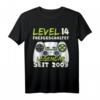 Level 14 Geburtstag Jungen - Lustiges Gaming T-Shirt mit Spruch 'Level 14 Freigeschaltet' für Jungen & Mädchen, perfekte Geschenkidee und Deko