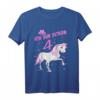 Kinder Geburtstagsshirt Pferd für 4 Jahre Mädchen - Perfektes Geburtstagsgeschenk für Pferdeliebhaber & Reitfans