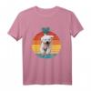 Malteser Hund Herz Vintage Sunset T-Shirt für Hundeliebhaber – Lustiges, buntes Hundemotiv für Hundemamas und Hundepapas