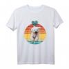 Malteser Hund Herz Vintage Sunset T-Shirt für Hundeliebhaber – Lustiges, buntes Hundemotiv für Hundemamas und Hundepapas