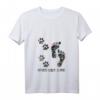 Damen Never Walk Alone Hunde-Hemd mit Pfoten-Motiv - Perfekt als Geschenk für Hundeliebhaber zum Geburtstag, Muttertag, Vatertag, Weihnachten und mehr
