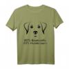 80% Baumwolle 20% Hundehaare - Lustiges Hunde T-Shirt für Hundeliebhaber, Hundebesitzer & Hunde-Fans als Geschenkidee für Weihnachten & Geburtstag
