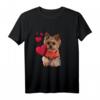 Shirt mit Yorkshire Terrier Hund und Herz - Lustiges und Süßes Hundemotiv Sweatshirt für Hundeliebhaber, Hundemamas & -papas