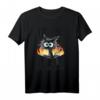 It's Fine I'm Fine Everything is Fine Funny Cat Dad Cat Mom T-Shirt – Perfekt für Katzenmütter, Tierliebhaber, Pflegepersonal & Lehrer mit Humor