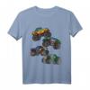 Kinder Monster Truck T-Shirt - Bunte Trucks Geschenk für Jungen & Mädchen für Geburtstag, Halloween, Weihnachten & Party