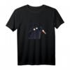 WAS? Killer Katze mit Blutigem Messer - Lustiges Schwarze Katzen T-Shirt für Halloween, Party & Geschenk für Katzenliebhaber