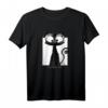 Süße Schwarze Katze mit Brille als Lesekatze - Lustiges T-Shirt für Katzenliebhaber und Bücherfans, perfektes Geschenk