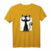 Süße Schwarze Katze mit Brille als Lesekatze - Lustiges T-Shirt für Katzenliebhaber und Bücherfans, perfektes Geschenk