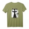 Süße Schwarze Katze mit Brille als Lesekatze - Lustiges T-Shirt für Katzenliebhaber und Bücherfans, perfektes Geschenk