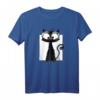 Süße Schwarze Katze mit Brille als Lesekatze - Lustiges T-Shirt für Katzenliebhaber und Bücherfans, perfektes Geschenk