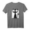 Süße Schwarze Katze mit Brille als Lesekatze - Lustiges T-Shirt für Katzenliebhaber und Bücherfans, perfektes Geschenk