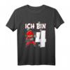 Kinder Ninja Kostüm für 4 Jahre alten Jungen – Rotes Geburtstag Outfit & Ich bin 4 T-Shirt für den Kindergeburtstag