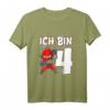 Kinder Ninja Kostüm für 4 Jahre alten Jungen – Rotes Geburtstag Outfit & Ich bin 4 T-Shirt für den Kindergeburtstag