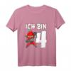 Kinder Ninja Kostüm für 4 Jahre alten Jungen – Rotes Geburtstag Outfit & Ich bin 4 T-Shirt für den Kindergeburtstag