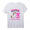 Bitte kein Neid weil ich mit 35 so gut aussehe - Lustiges Geburtstags-T-Shirt für Frauen zum 35. Geburtstag mit Einhorn & Sternen