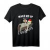 Lustiges Faultier Weihnachts T-Shirt mit Spruch 'Wake Me Up When It's Christmas' – Perfektes Geschenk für Faultier-Fans und Familie zu Weihnachten 2021