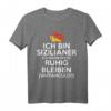 Sizilianer Italien Vaffanculo T-Shirt mit Flagge & Trinacria - Humorvolles Sizilien Outift für Stolze Sizilianer und Italienliebhaber