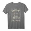 Fantastische Väter haben Tattoos und Bärte - Retro Vintage Papa Geschenk T-Shirt für Geburtstag, Weihnachten & Familienausflüge