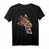 Hippie Gute Zeit Giraffen Tragendes Glas Grafik Hemd T-Shirt – Lustiges Tiermotiv für Festival, Safari & Naturliebhaber