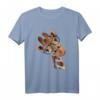 Hippie Gute Zeit Giraffen Tragendes Glas Grafik Hemd T-Shirt – Lustiges Tiermotiv für Festival, Safari & Naturliebhaber