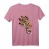 Hippie Gute Zeit Giraffen Tragendes Glas Grafik Hemd T-Shirt – Lustiges Tiermotiv für Festival, Safari & Naturliebhaber