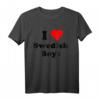 I Heart Love Swedish Jungen Geschenk T-Shirt – Klassisches Landestypisches T-Shirt für Schweden-Liebhaber