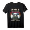 Level 8 Geburtstag Junge - Lustiges Gaming T-Shirt mit Spruch 'Level 8 Freigeschaltet' für 8. Geburtstag, perfekte Party-Deko & Geschenkidee