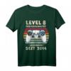 Level 8 Geburtstag Junge - Lustiges Gaming T-Shirt mit Spruch 'Level 8 Freigeschaltet' für 8. Geburtstag, perfekte Party-Deko & Geschenkidee