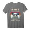 Level 8 Geburtstag Junge - Lustiges Gaming T-Shirt mit Spruch 'Level 8 Freigeschaltet' für 8. Geburtstag, perfekte Party-Deko & Geschenkidee