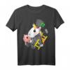 Einhorn Silvester T-Shirt für Kinder - Lustiges Silvester Outfit mit Glückssymbolen für Mädchen & Kinderparty