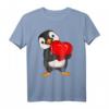 Pinguin Damen Mädchen Kinder T-Shirt mit Herzmotiv - Perfektes Geschenk für Pinguin-Fans zu Valentinstag, Geburtstag & Weihnachten