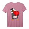 Pinguin Damen Mädchen Kinder T-Shirt mit Herzmotiv - Perfektes Geschenk für Pinguin-Fans zu Valentinstag, Geburtstag & Weihnachten